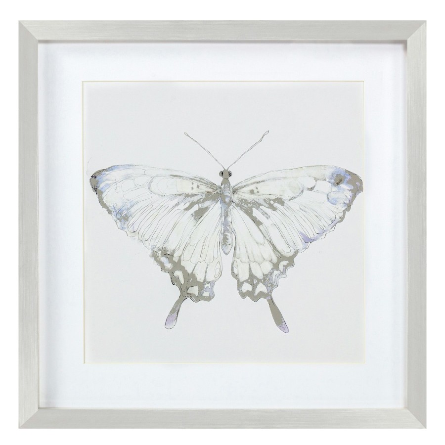 Wall Art * | Laila Ali Framed Metallic Butterfly Canvas Wall Art, 16 Clearance