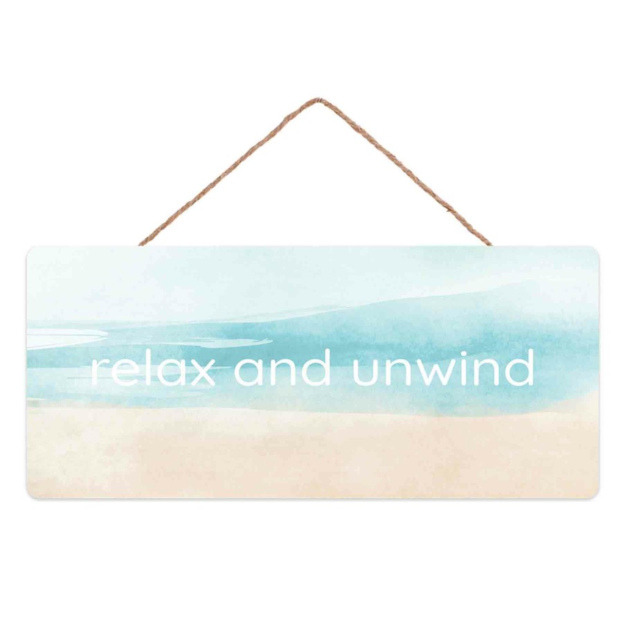 Wall Art * | Ty Pennington Relax & Unwind Hanging Wall Sign, 12 Discounts Online