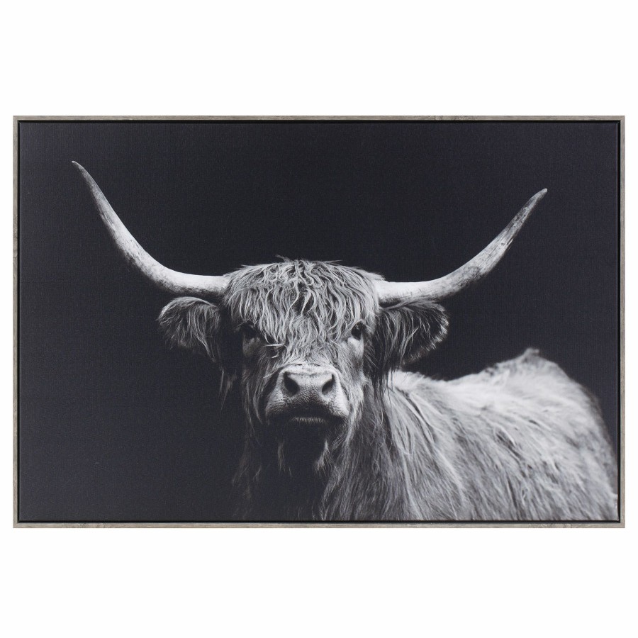 Wall Art * | Ty Pennington 36X24 Framed Longhorn Canvas High Quality