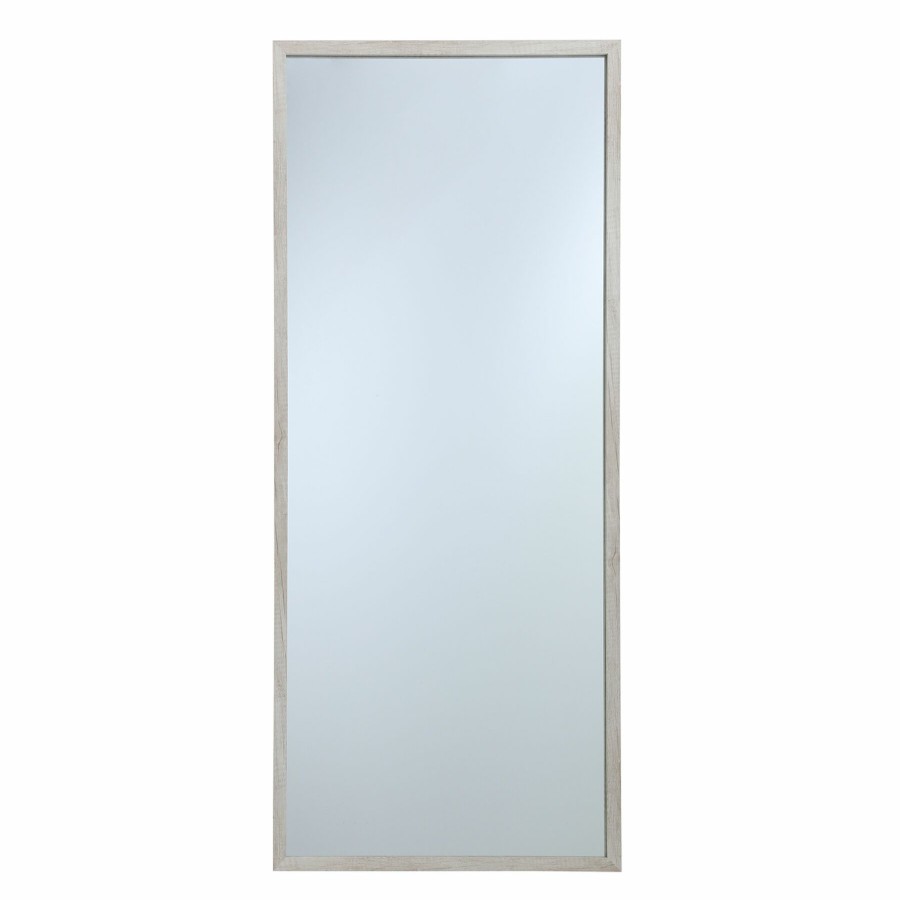 Mirrors * | 24X58 White Wood Frame Leaner Mirror Online Discount