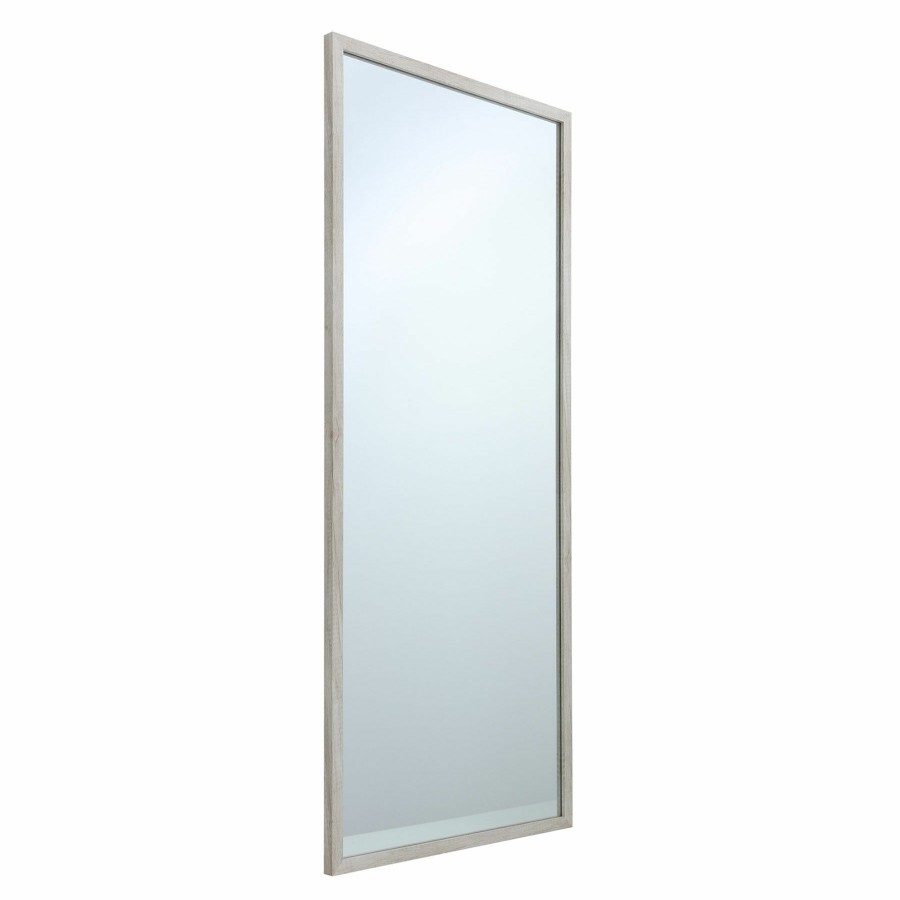 Mirrors * | 24X58 White Wood Frame Leaner Mirror Online Discount