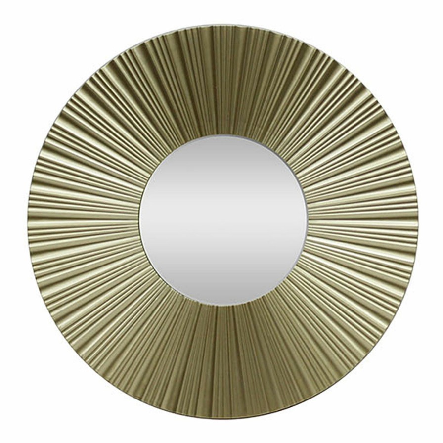 Mirrors * | 10X10 Gold Sunburst Mirror Set Cheaper