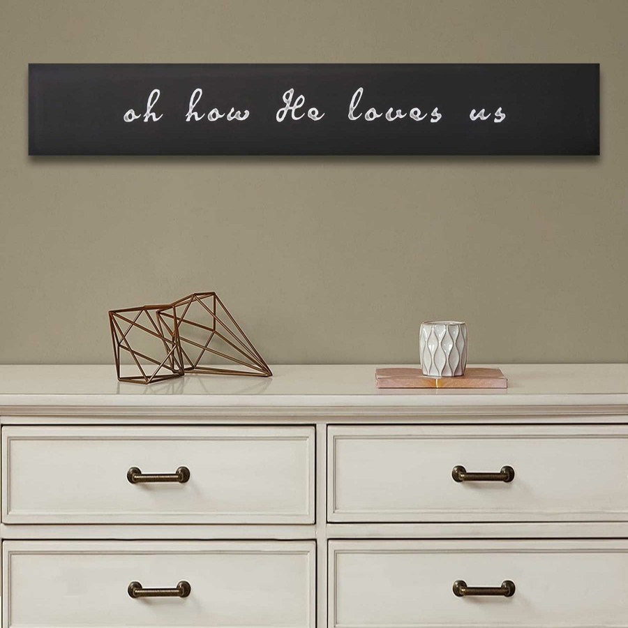 Wall Art * | Oh How He Loves Us Canvas Wall Art, 36 6 Unique Style