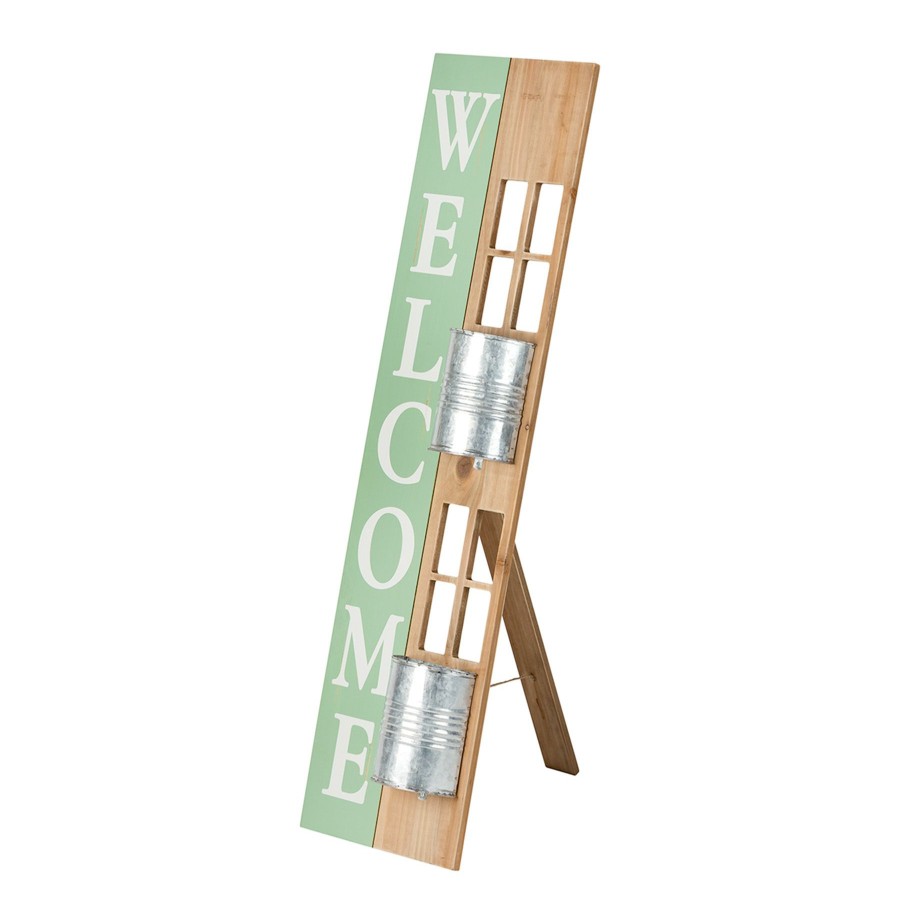 Wall Art * | 2-Bucket Welcome Planter Porch Sign, 36 Online Store