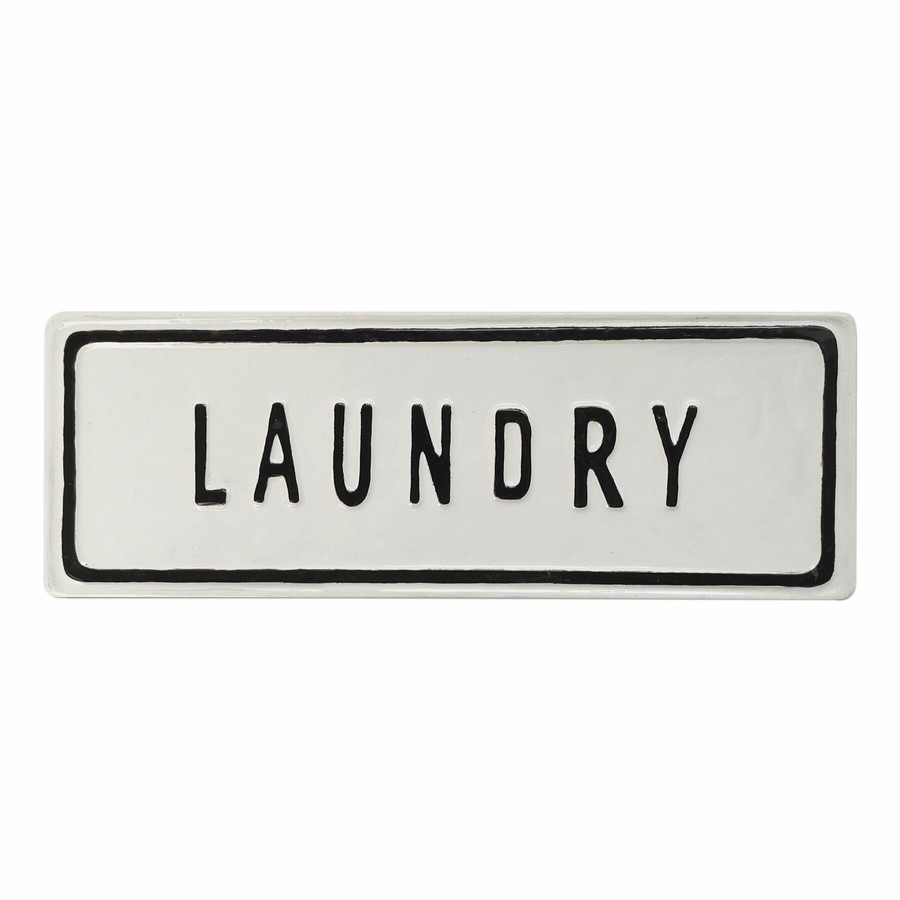 Wall Art * | 14X5 Metal Laundry Word Sign Discounts