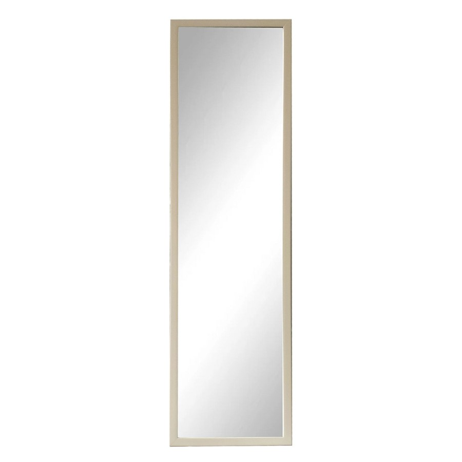 Mirrors * | 14X53 Over The Door Mirror With Hardware, Ivory Discounts