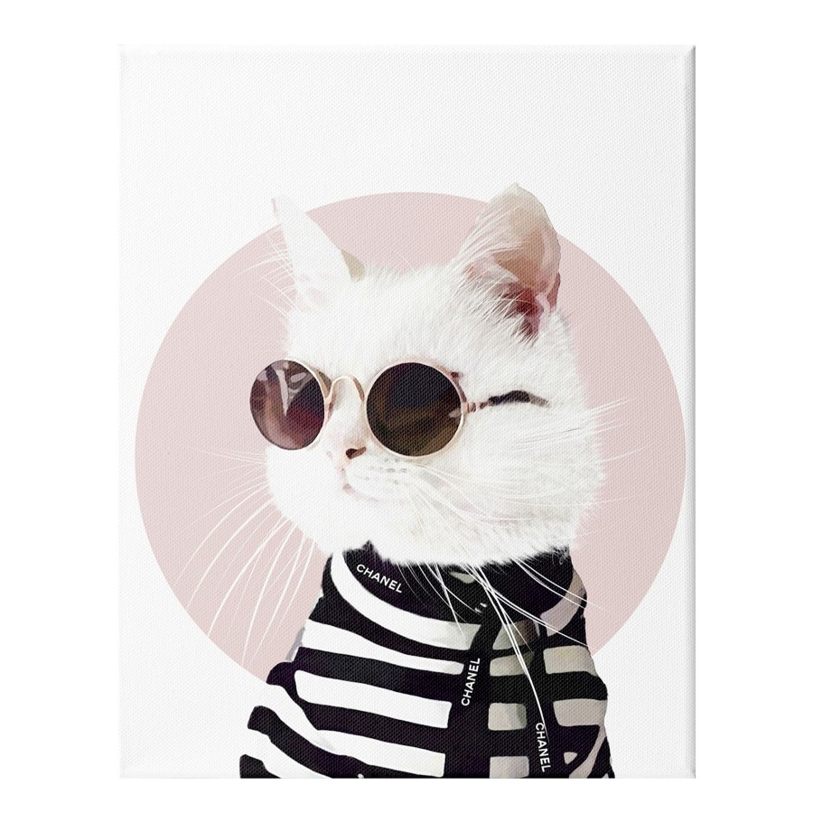 Wall Art * | 18X24 Fashion Cat Canvas On Sale