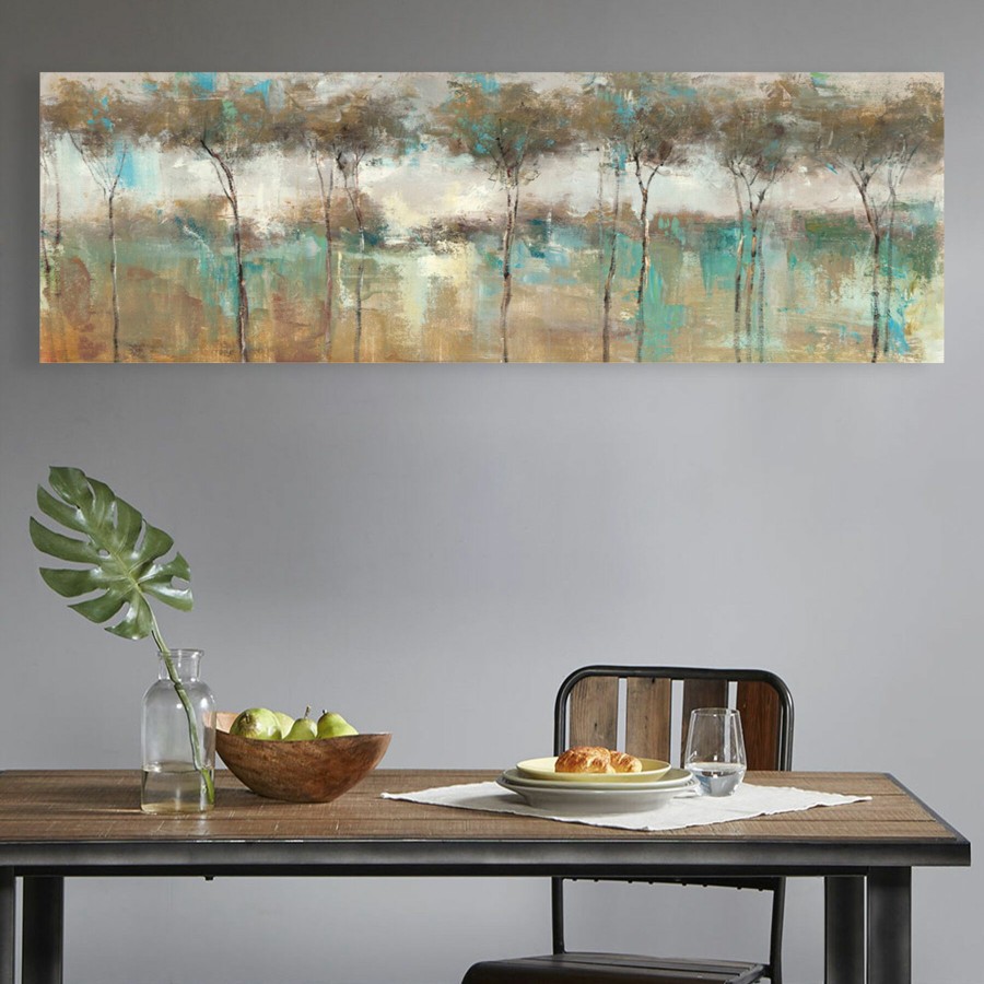 Wall Art * | 60X20 Turquoise Vista Canvas Art Fascinating Model