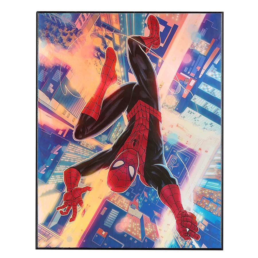 Wall Art * | 20X16 Spiderman Plaque On Holofoil Online Store