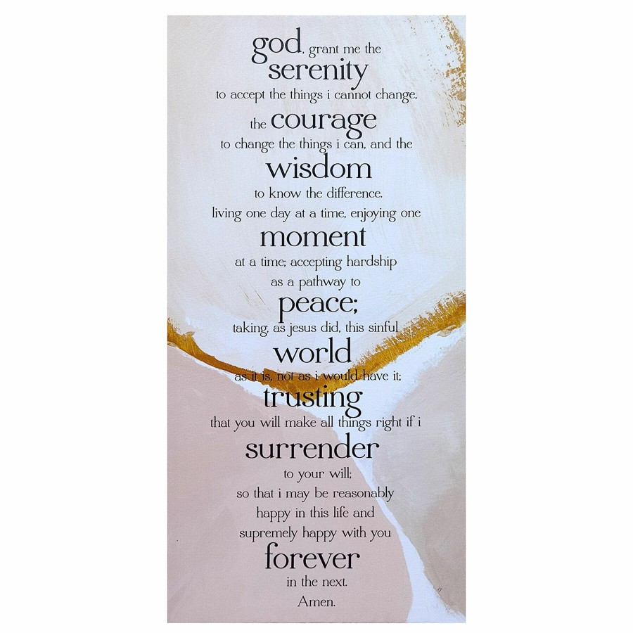 Wall Art * | Serenity Prayer Canvas Wall Art, 12 24 Glamor Model