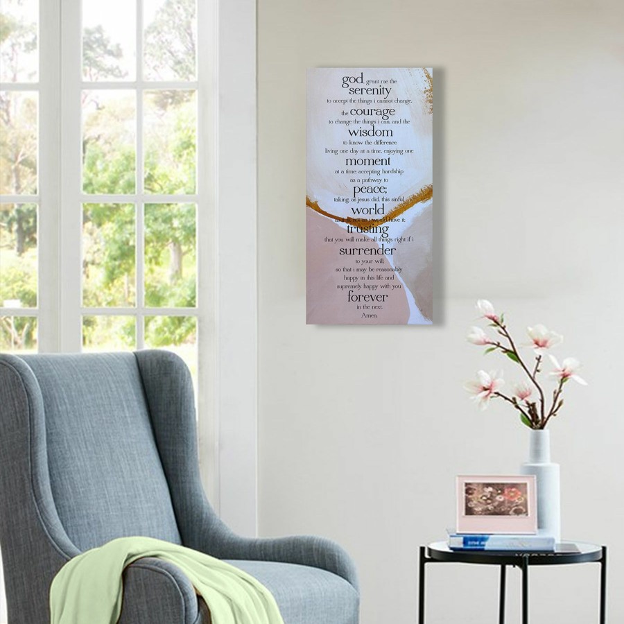 Wall Art * | Serenity Prayer Canvas Wall Art, 12 24 Glamor Model