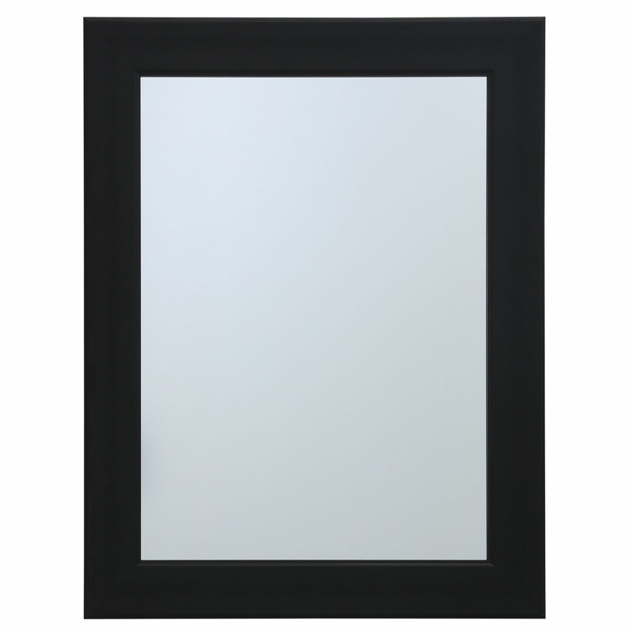 Mirrors * | 22X28 Flat Black Framed Mirror Sale Merchandise