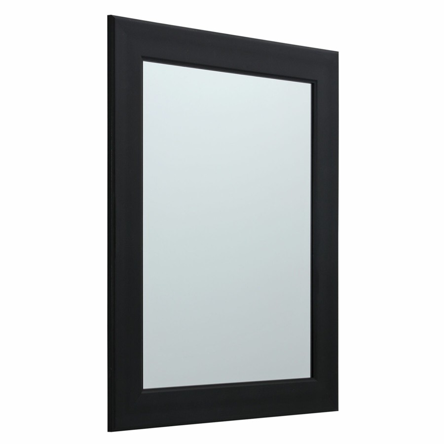 Mirrors * | 22X28 Flat Black Framed Mirror Sale Merchandise