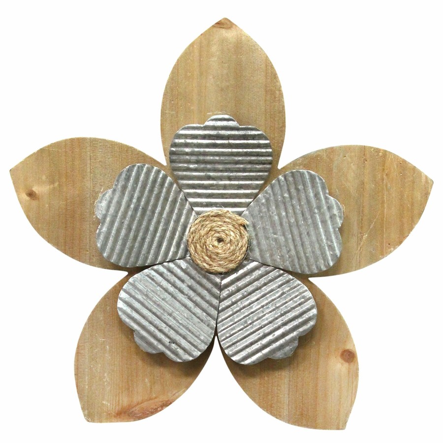 Wall Art * | 15In. Rustic Flower Wall Decor Best Quality