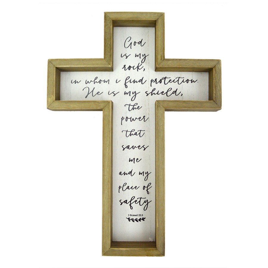 Wall Art * | 11X15 God Is My Rock Cross Hot Sell