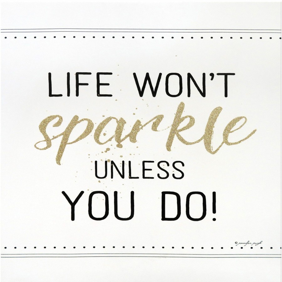 Wall Art * | 12X12 Sparkle Glitter Canvas Art Top Sell