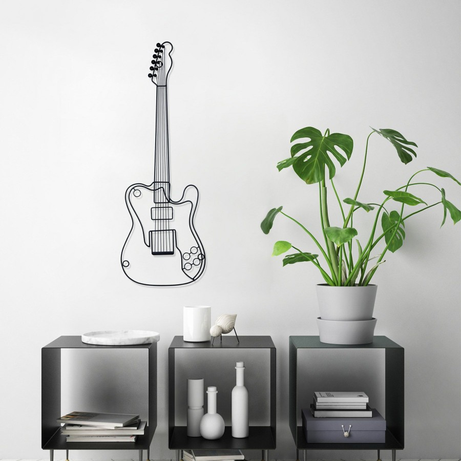 Wall Art * | 11X31 Electric Guitar Wall Art Sells Cheap