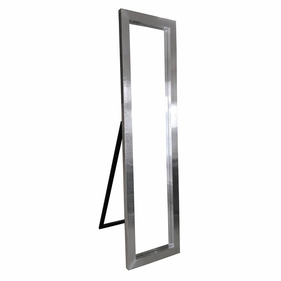 Mirrors * | 18X67 Aluminum Veneer Frame Cheval Floor Mirror Hot Sell