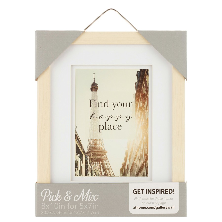 Frames * | Pick & Mix 8 10 Matted To 5 7 Linear Photo Frame, Natural Online Store