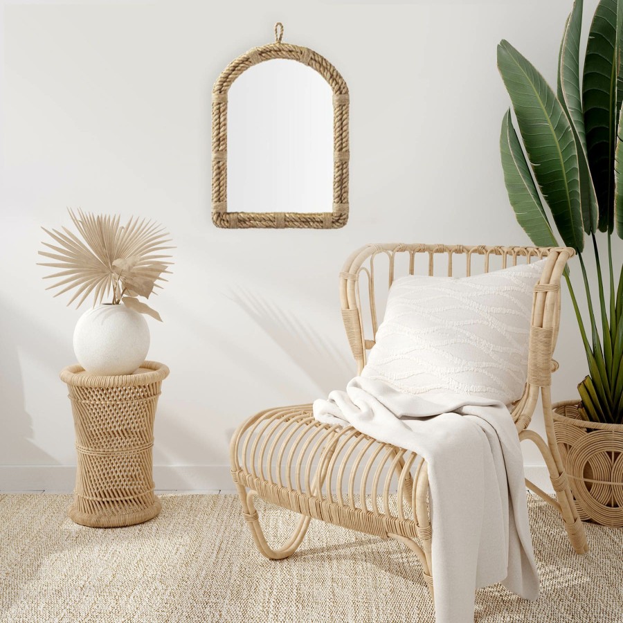 Mirrors * | Ty Pennington Rope Framed Arch Wall Mirror, 22 28 Good Quality