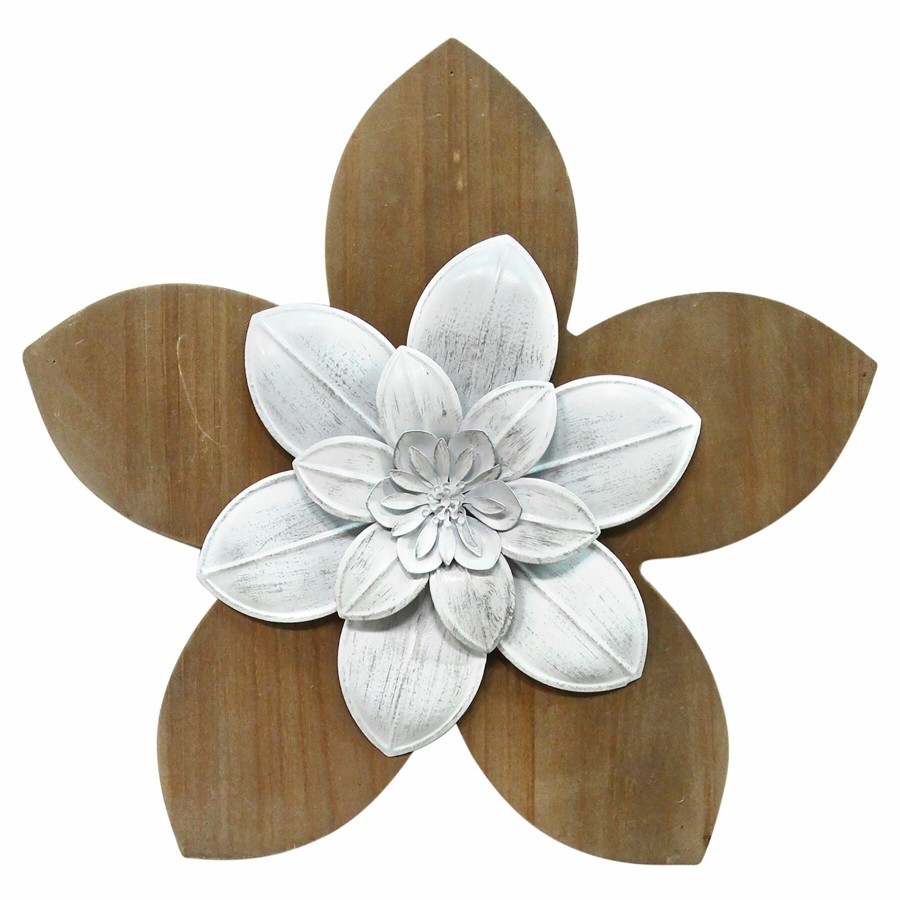 Wall Art * | 15In. Rustic Flower Wall Decor Unique Style