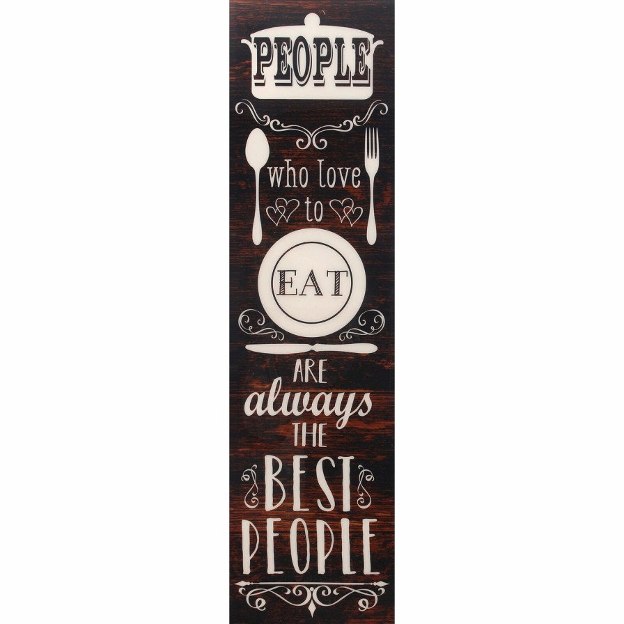 Wall Art * | 9X31 People Who Love To Eat Canvas Hot Sell