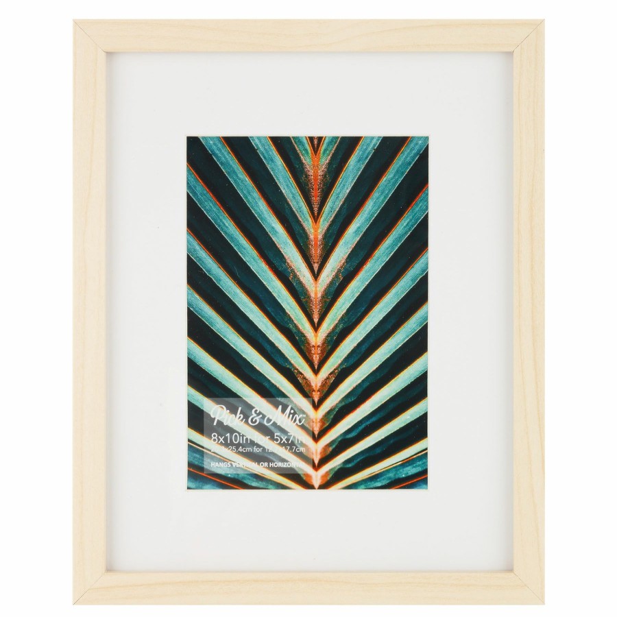 Frames * | Pick & Mix 8 10 Matted To 5 7 Linear Photo Frame, Natural Online Store