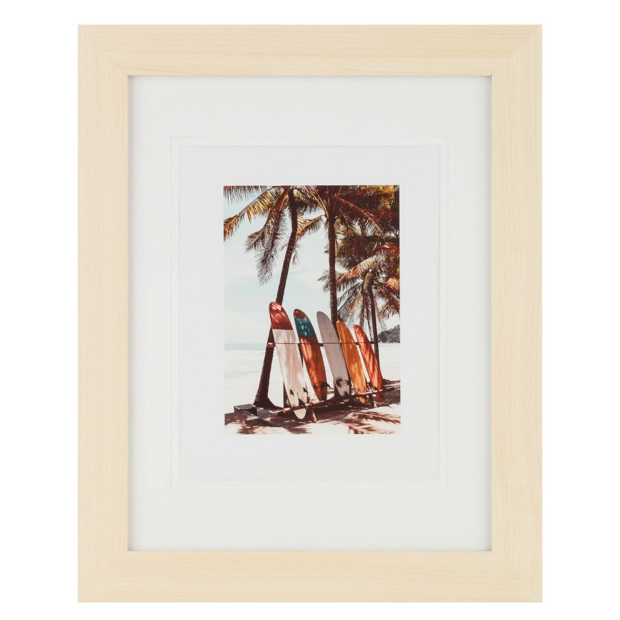 Frames * | Pick & Mix 11 14 Matted To 5 7 Linear Photo Frame, Natural Discounts Online