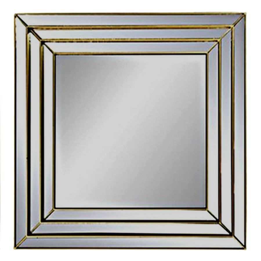 Mirrors * | 3-Piece Gold Mirror Set Bargain Sale