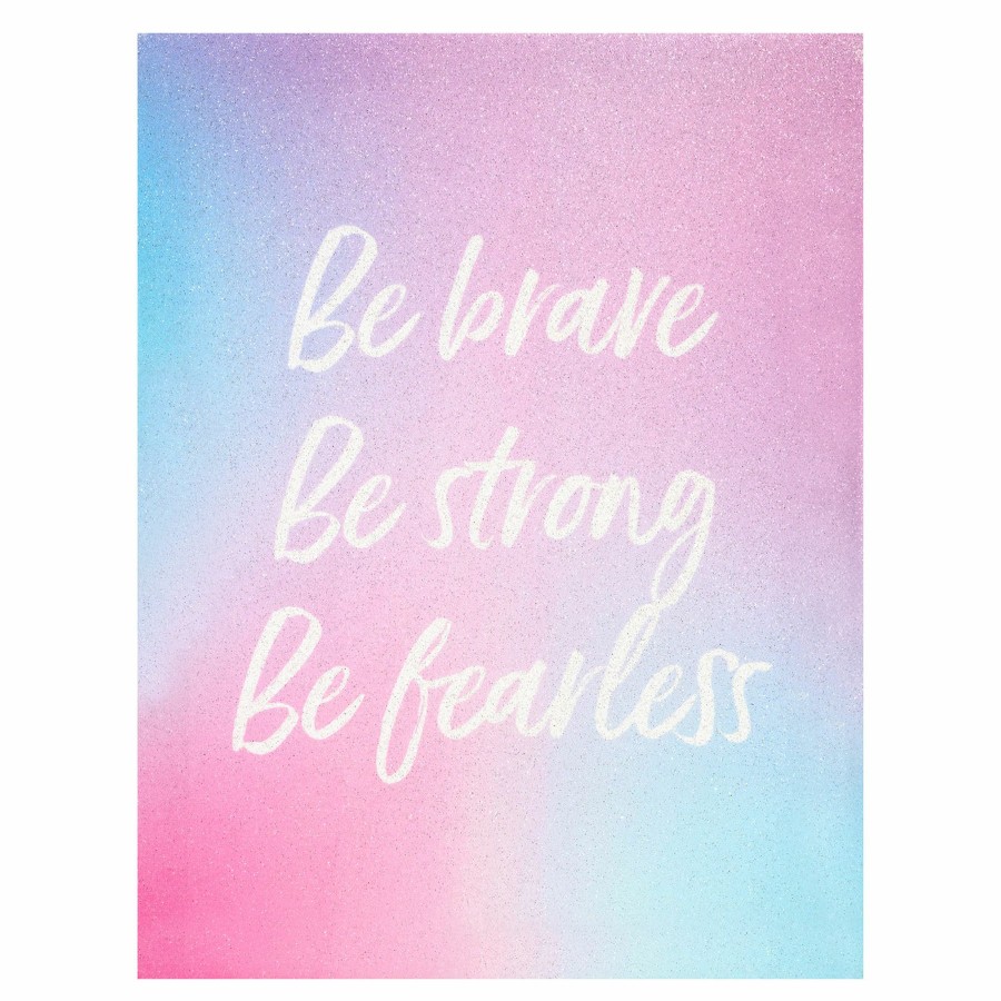 Wall Art * | Be Brave Be Strong Be Fearless Canvas Wall Art, 11 14 Latest Fashion