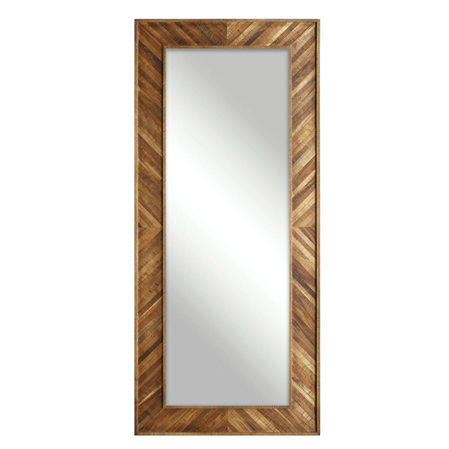 Mirrors * | Ty Pennington 24X70 Wood Chevron Mirror Excellent