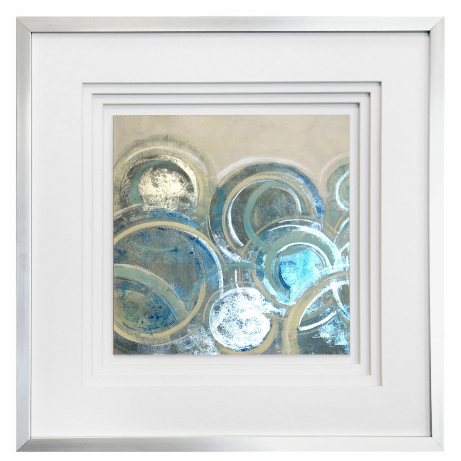 Wall Art * | 21X21 Circle Abstract Under Glass Art Bargain Sale