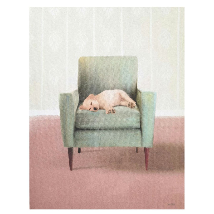 Wall Art * | Napping Golden Pup Canvas Wall Art, 12 16 On Sale