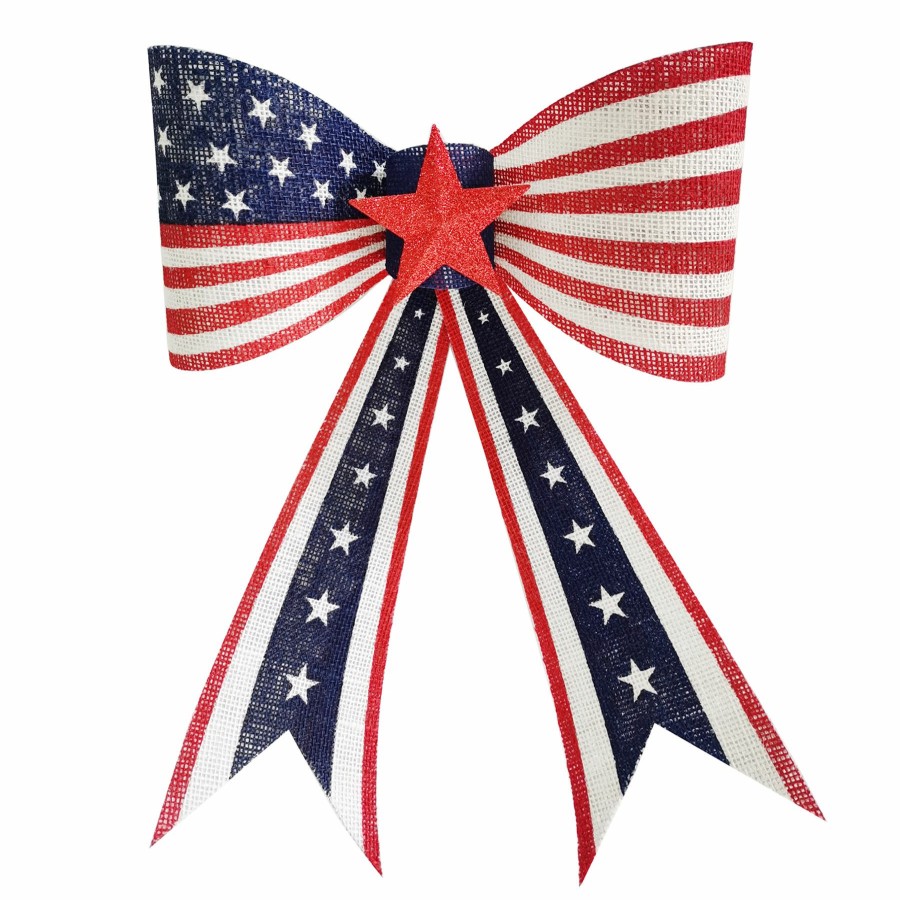 Wall Art * | Patriotic Bow Decor, 18 Discounts