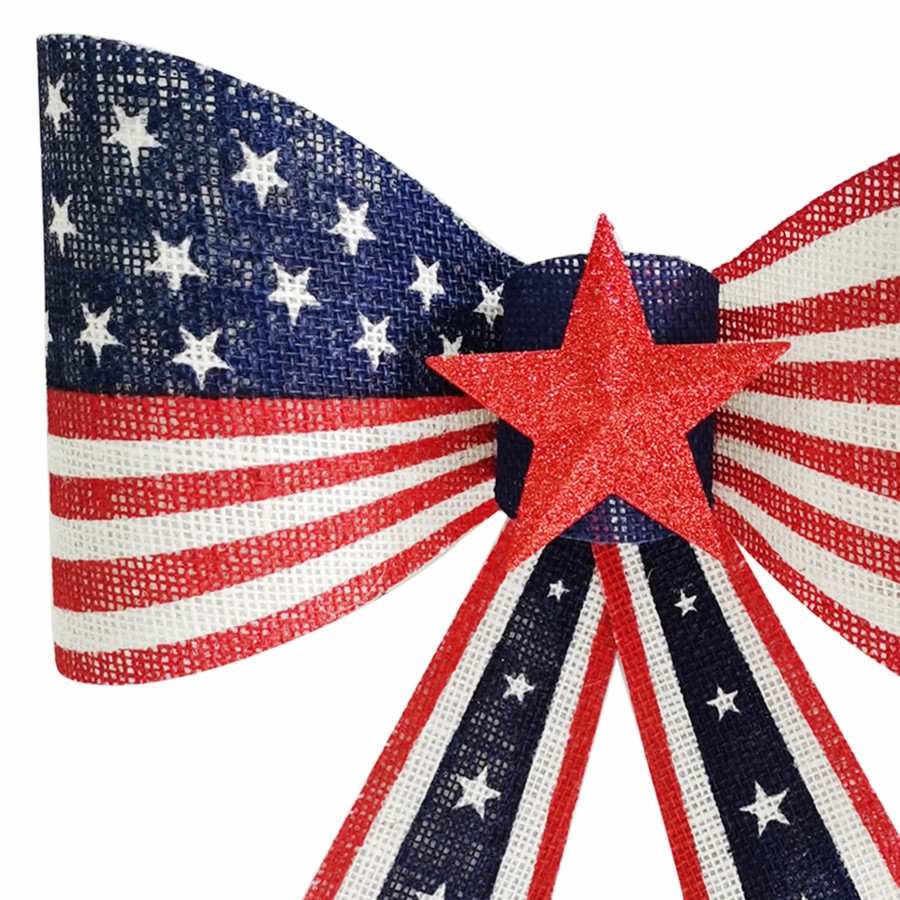 Wall Art * | Patriotic Bow Decor, 18 Discounts