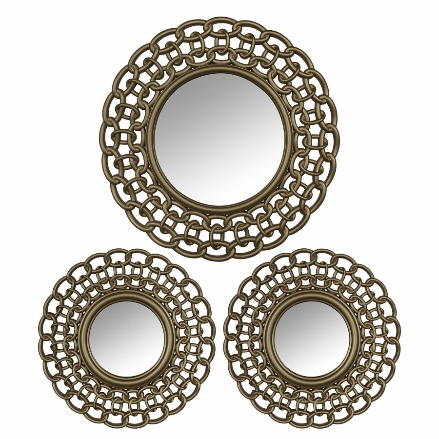 Mirrors * | 3-Piece 15 10 Chain Mirror Set Best Quality