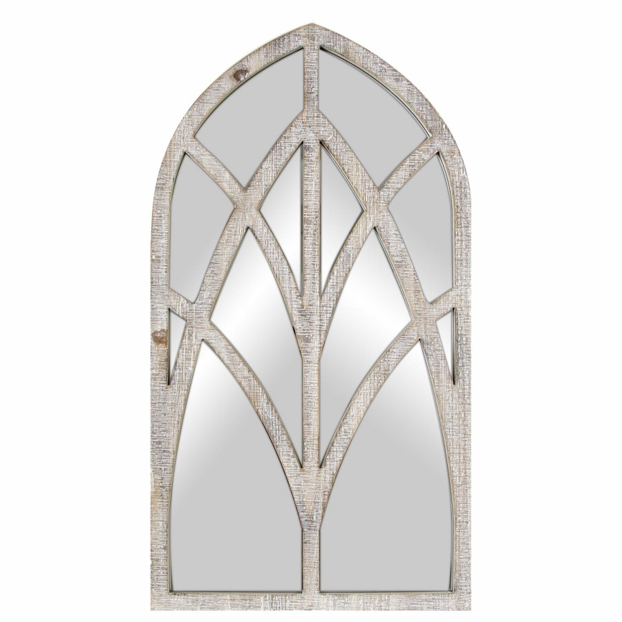 Mirrors * | Honeybloom Windowpane Arch Wall Mirror, 20 36 Special Design