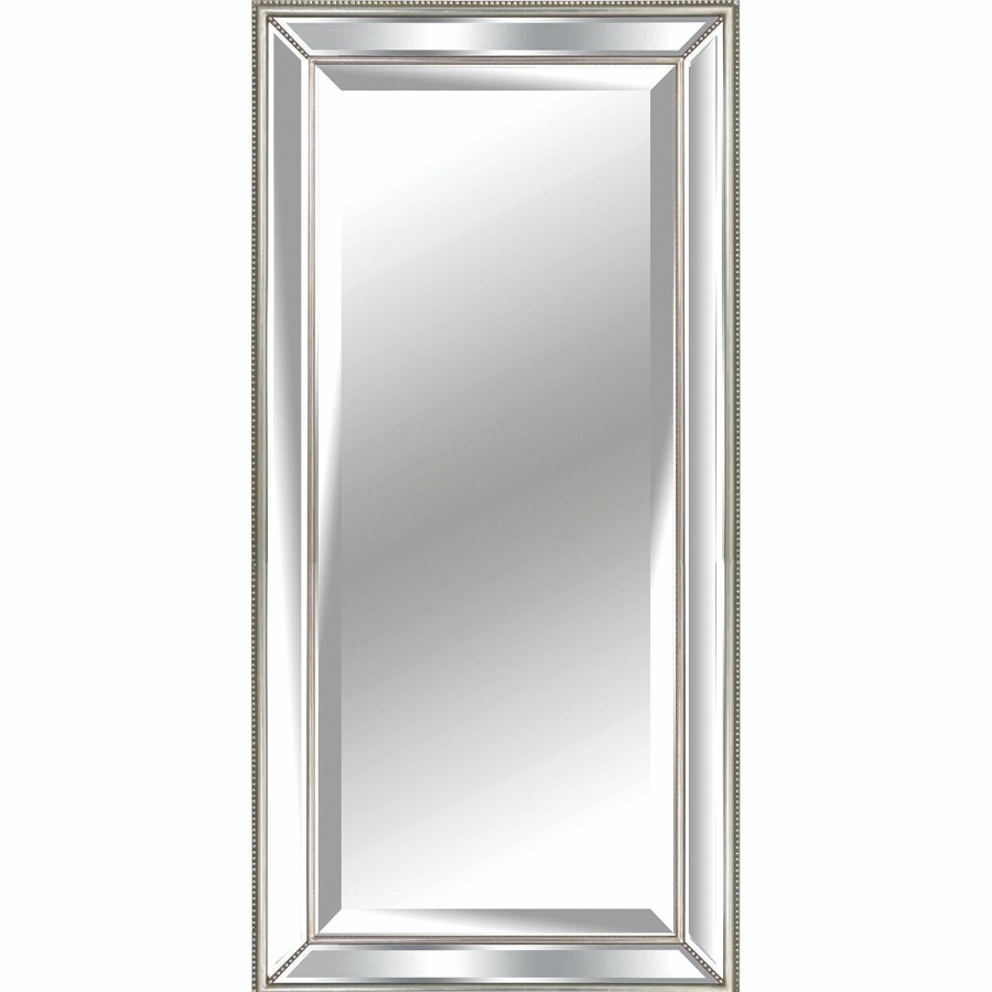 Mirrors * | 33X69 Rectangle Silver Framed Mirror On Mirror For Sale