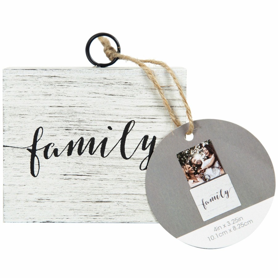 Frames * | Family Whitewash Photo Block Stand Cheaper