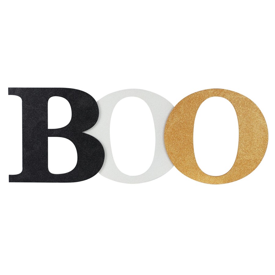 Wall Art * | Multi-Glittered Boo Halloween Sign, 36 13 Good Quality