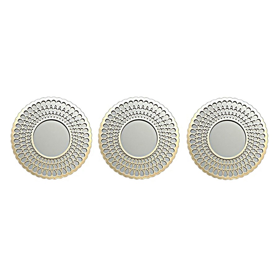 Mirrors * | 3-Piece Gold Mirror Set Sale