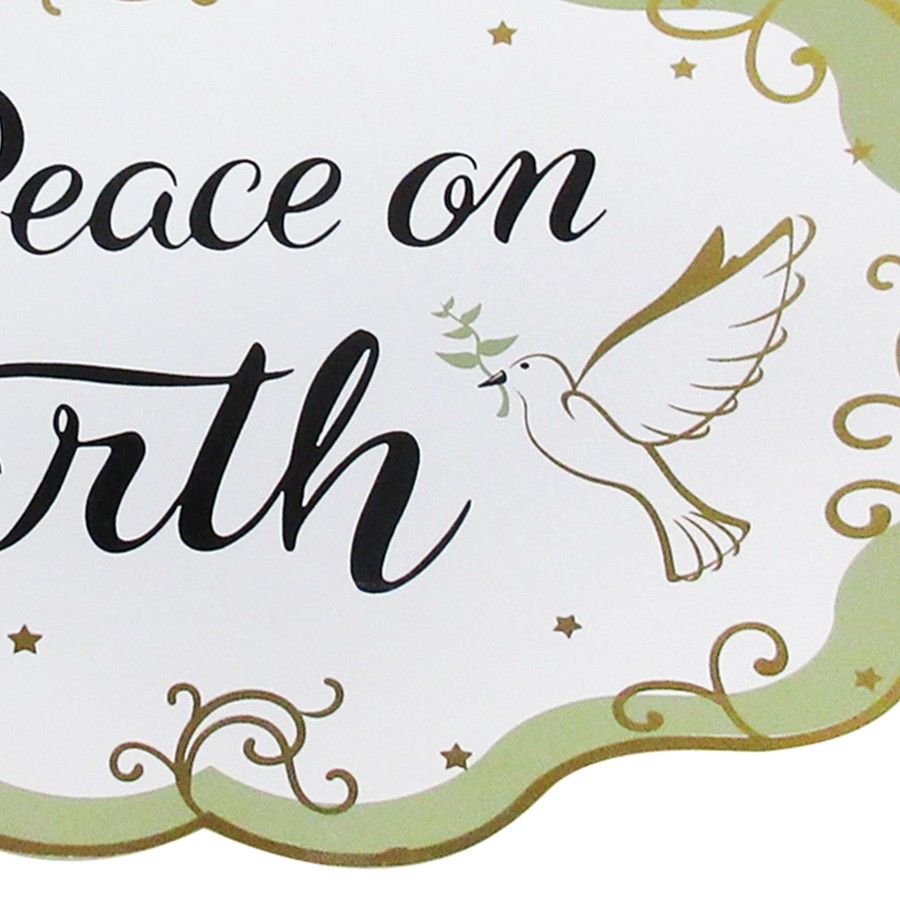 Wall Art * | Peace On Earth Wall Sign,13 7.9 Online Discount