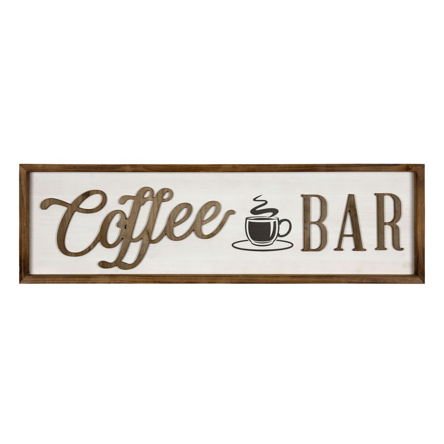 Wall Art * | 34X10 Coffee Bar Wall Art Hot Sell