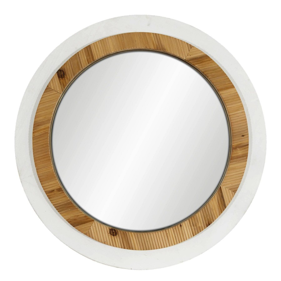 Mirrors * | 28D Whitewash Woven Mirror Attractive Model