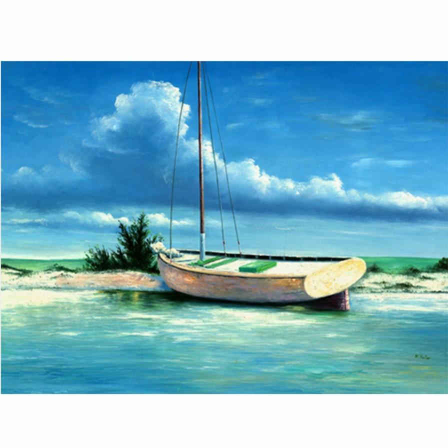 Wall Art * | Beached Boat Canvas Wall Art, 24 36 Shoping Model