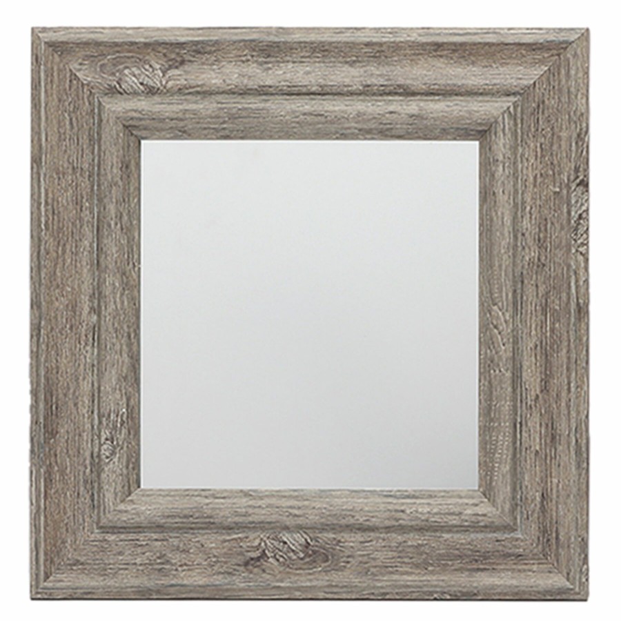 Mirrors * | 10In. Light Grey Square Mirror 3-Piece Set Hot Sell