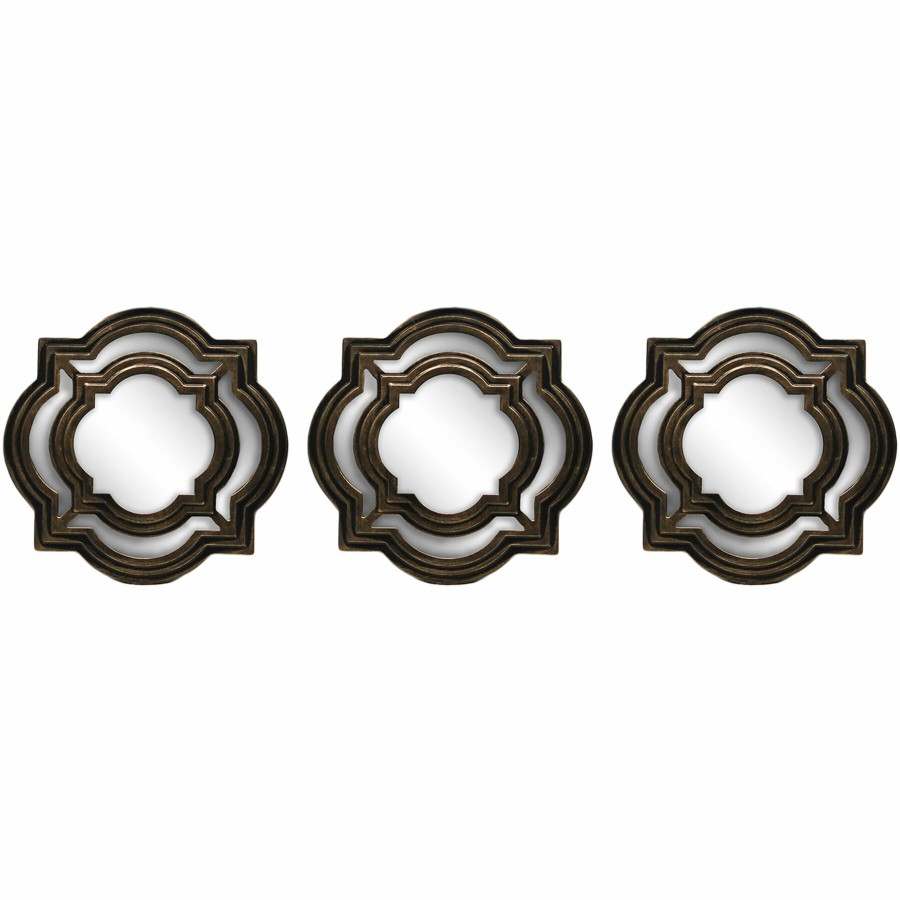 Mirrors * | Am 3Pc Quatrefoil Mirror Set Offering Discounts