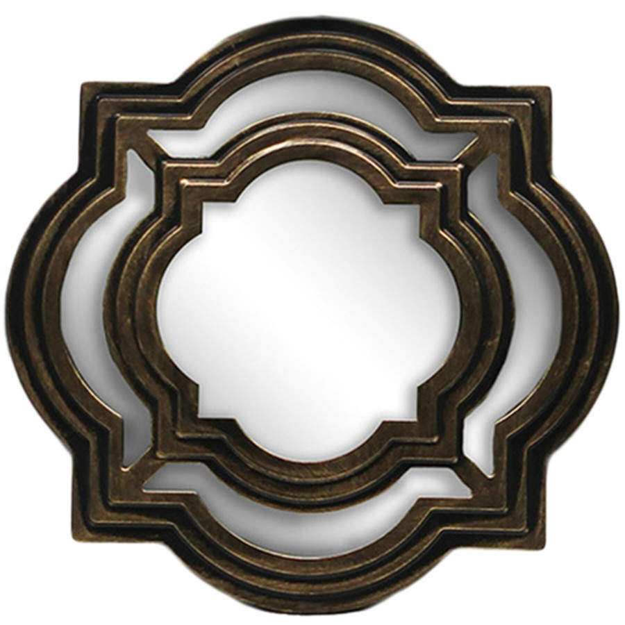 Mirrors * | Am 3Pc Quatrefoil Mirror Set Offering Discounts