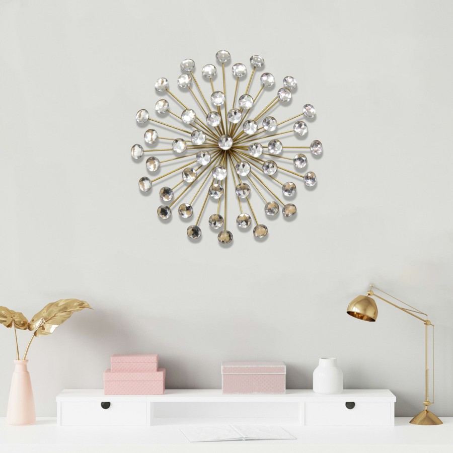 Wall Art * | 12In. Acrylic Burst Wall Decor Glamor Model