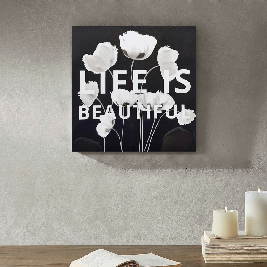 Wall Art * | Life Is Beautiful Canvas Wall Art, 16 At The Best Price